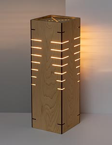 Foto BLK, de unieke houten ledlamp van PicusLED